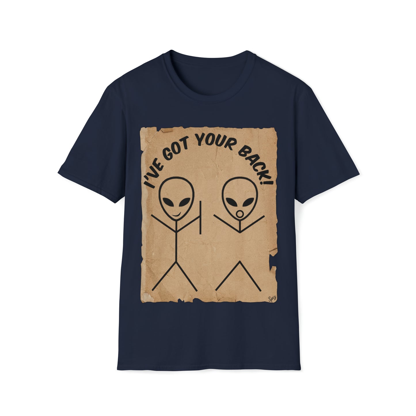 I'VE GOT YOUR BACK! ALIEN HUMOUR #1 UNISEX COTTON T-SHIRT