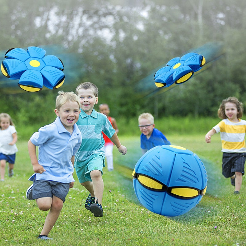 G Flying UFO Frisbee Magic Ball - Flat Throw Disc Bouncing Ball Magic Ball Toy for children aged 6 and older Outdoor Garden Beach Game Children's sports balls