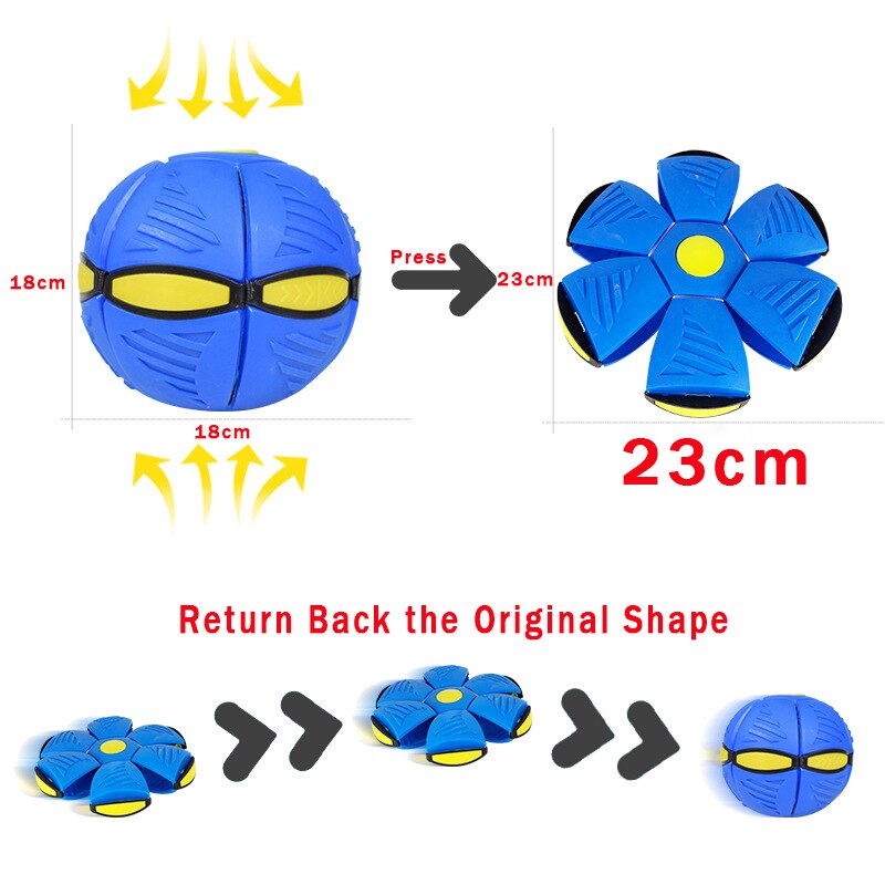 G Flying UFO Frisbee Magic Ball - Flat Throw Disc Bouncing Ball Magic Ball Toy for children aged 6 and older Outdoor Garden Beach Game Children's sports balls