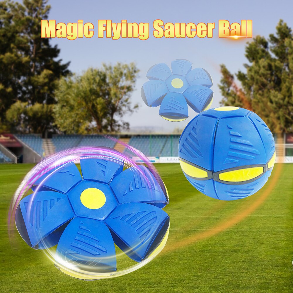 G Flying UFO Frisbee Magic Ball - Flat Throw Disc Bouncing Ball Magic Ball Toy for children aged 6 and older Outdoor Garden Beach Game Children's sports balls