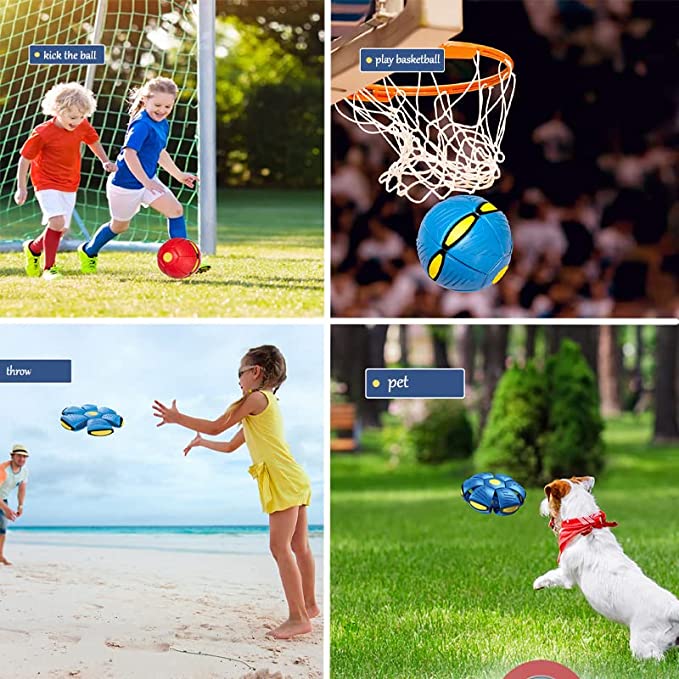 G Flying UFO Frisbee Magic Ball - Flat Throw Disc Bouncing Ball Magic Ball Toy for children aged 6 and older Outdoor Garden Beach Game Children's sports balls