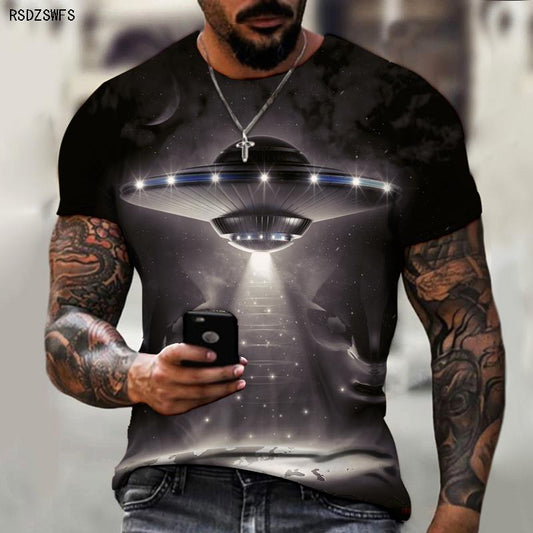 UFO SPACESHIP SCIENCE FICTION OUTER SPACE TECHNOLOGY UNISEX T-SHIRT