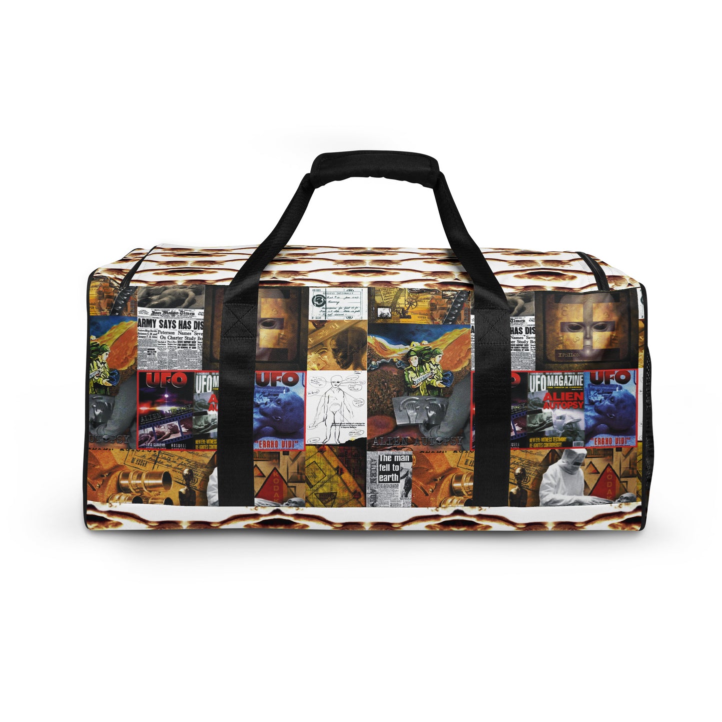 B Alien Autopsy Montage Duffle bag