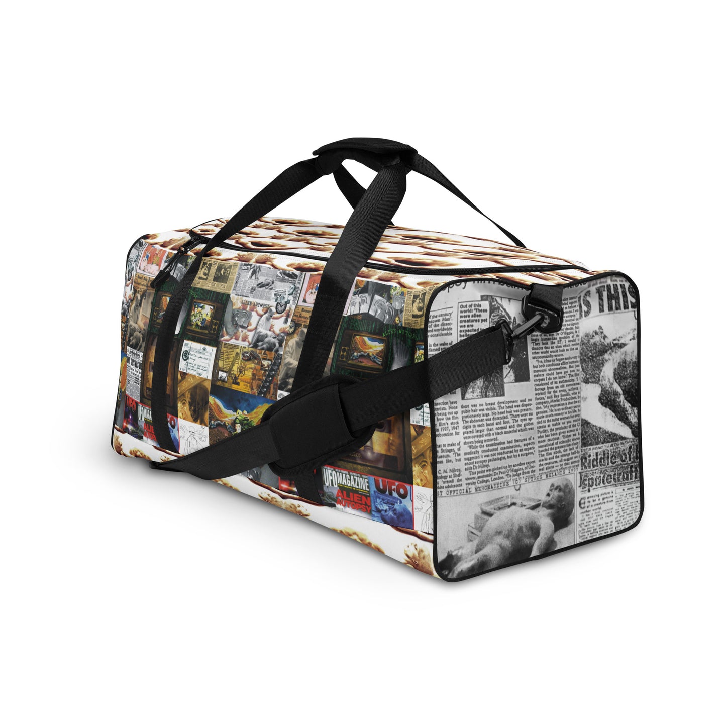 B Alien Autopsy Montage Duffle bag