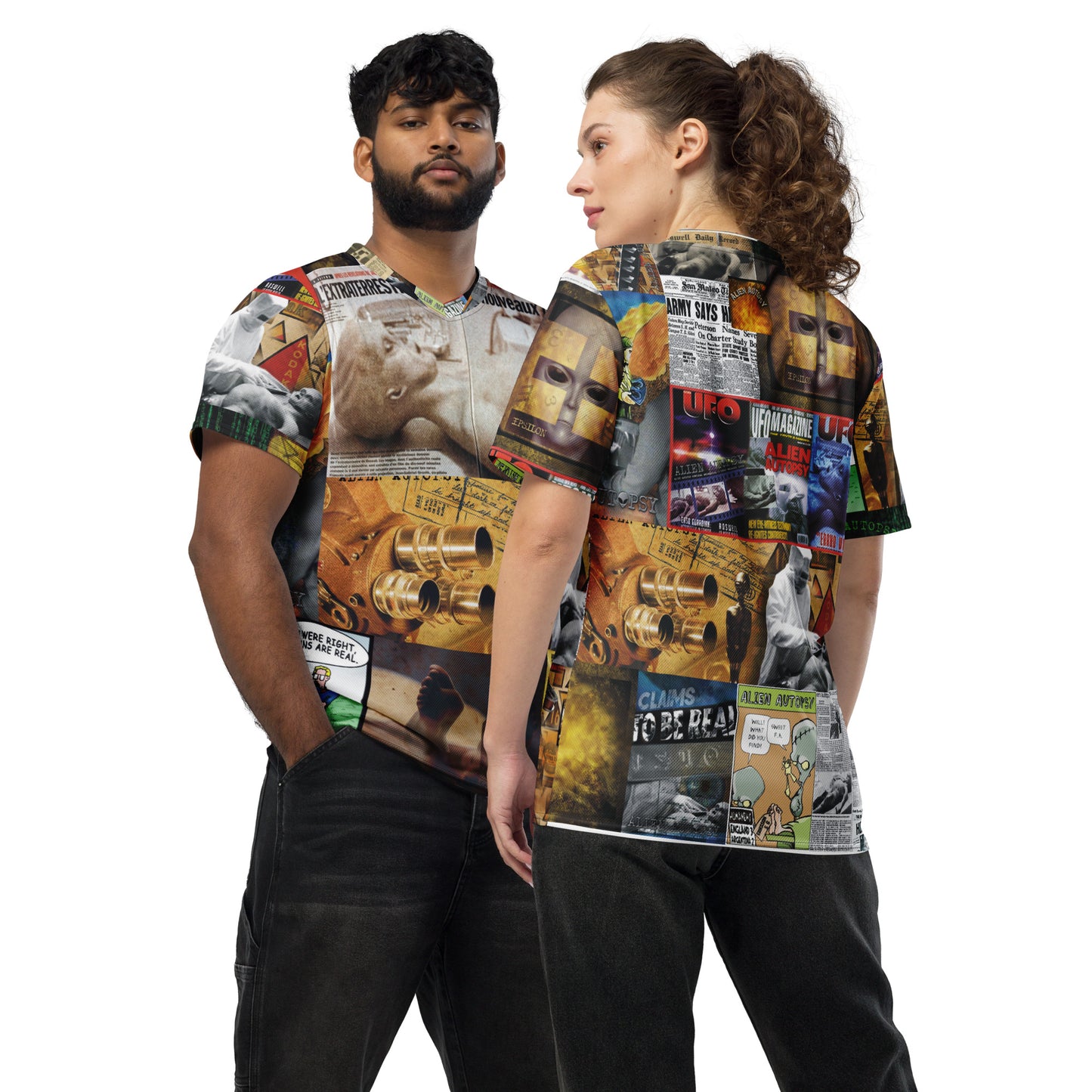 ALIEN AUTOPSY MONTAGE UNISEX SPORTS JERSEY