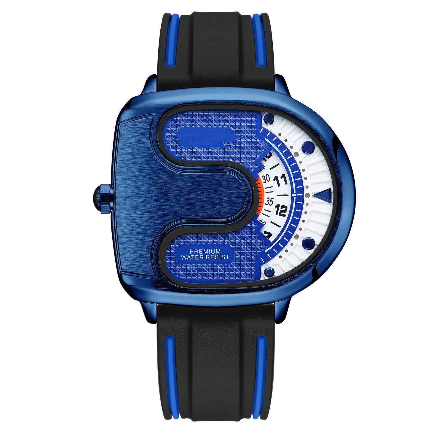 FUTURISTIC LARGE DIAL MEN'S QUARTZ WATCH