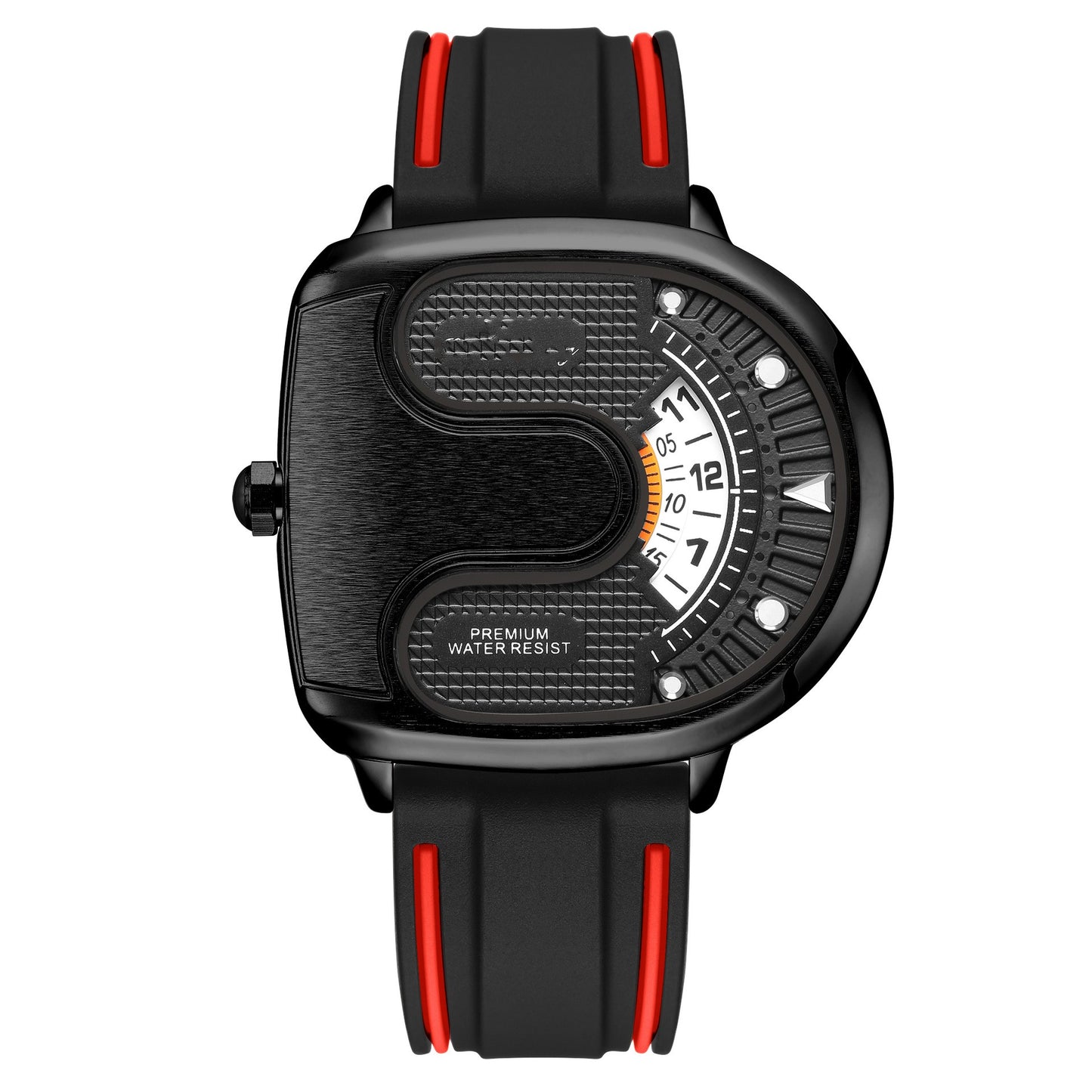 FUTURISTIC LARGE DIAL MEN'S QUARTZ WATCH
