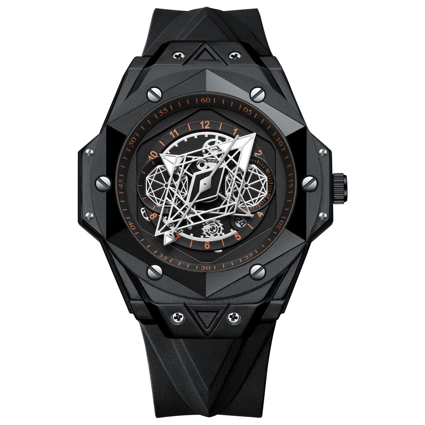 INTERGALACTIC SYMMETRY MEN'S WATERPROOF SILICONE QUARTZ WATCH