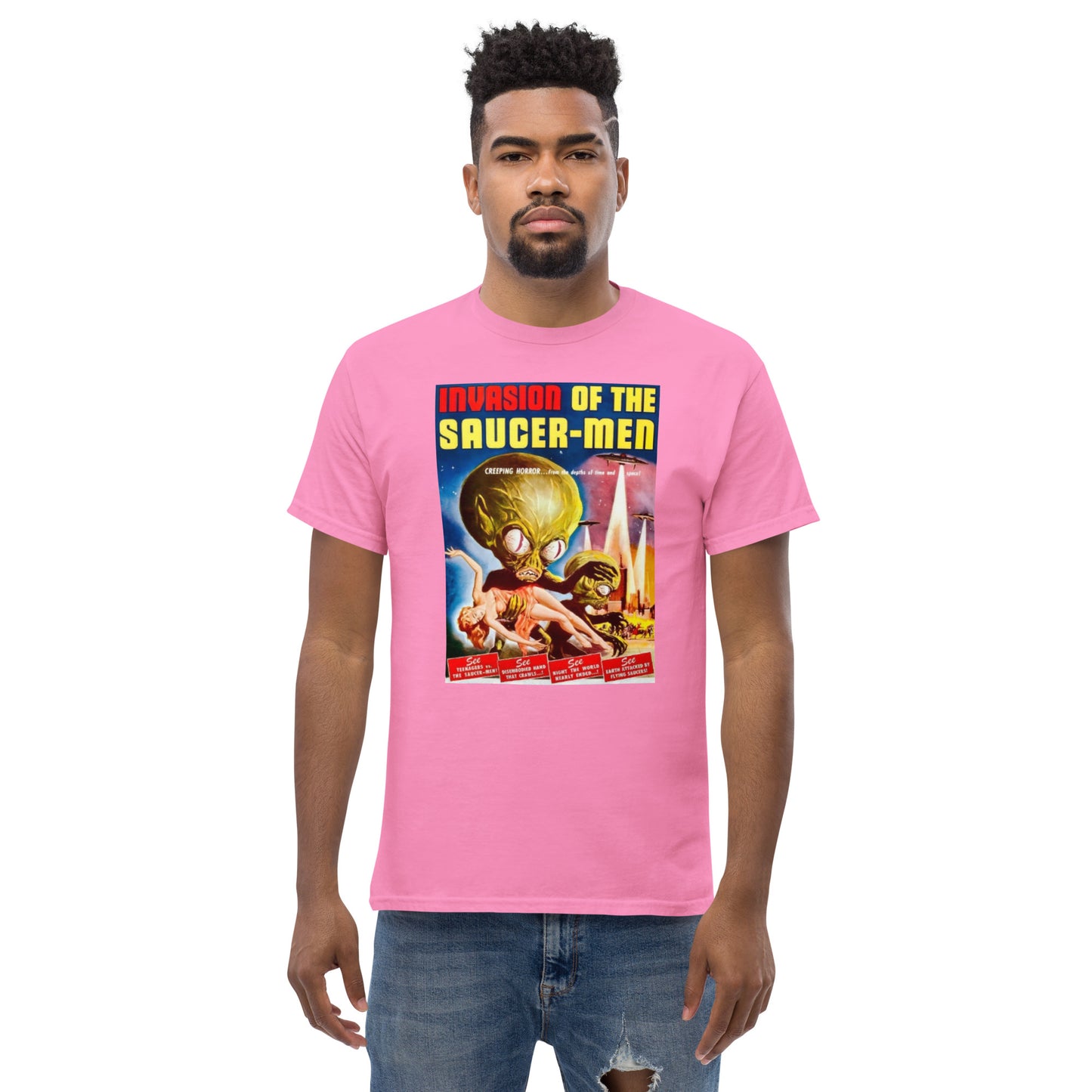 INVASION OF THE SAUCER-MEN MEN'S CLASSIC TEE