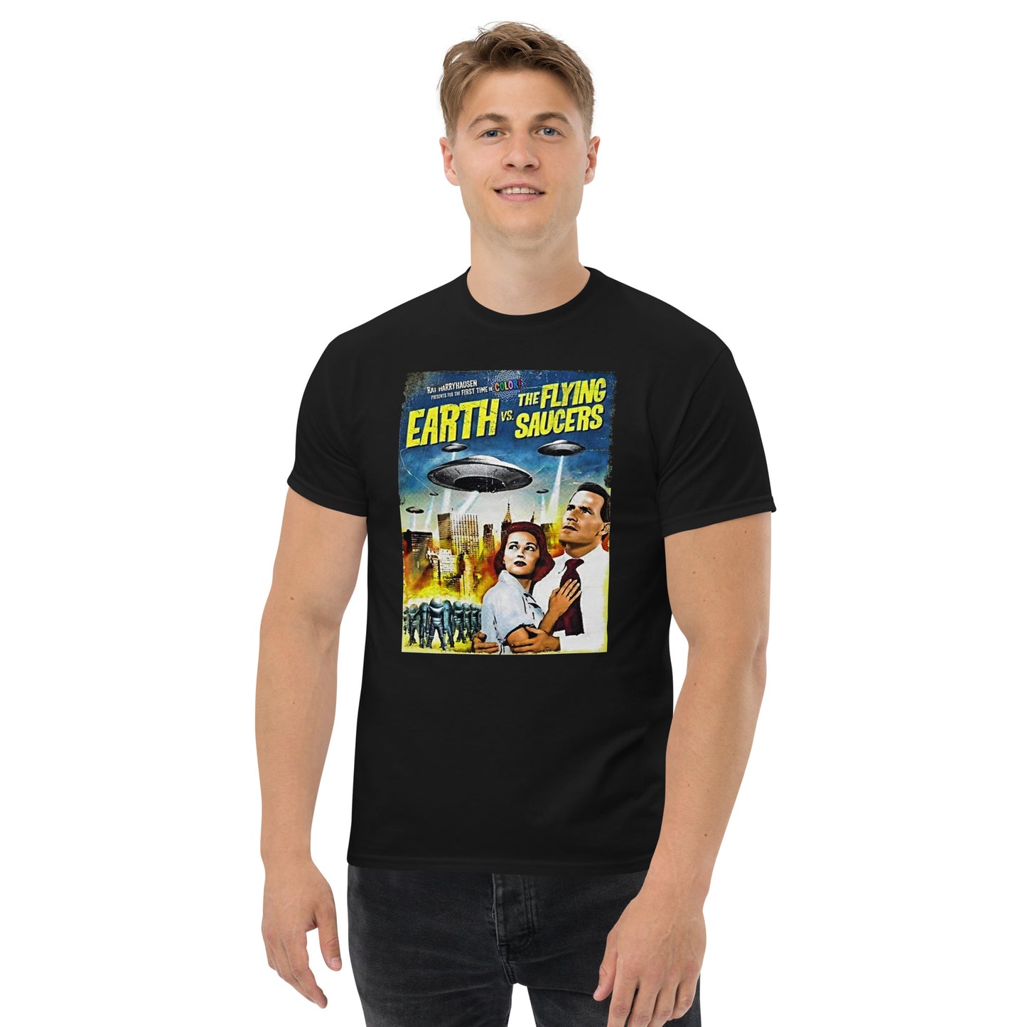 EARTH VS FLYING SAUCERS MEN'S CLASSIC TEE