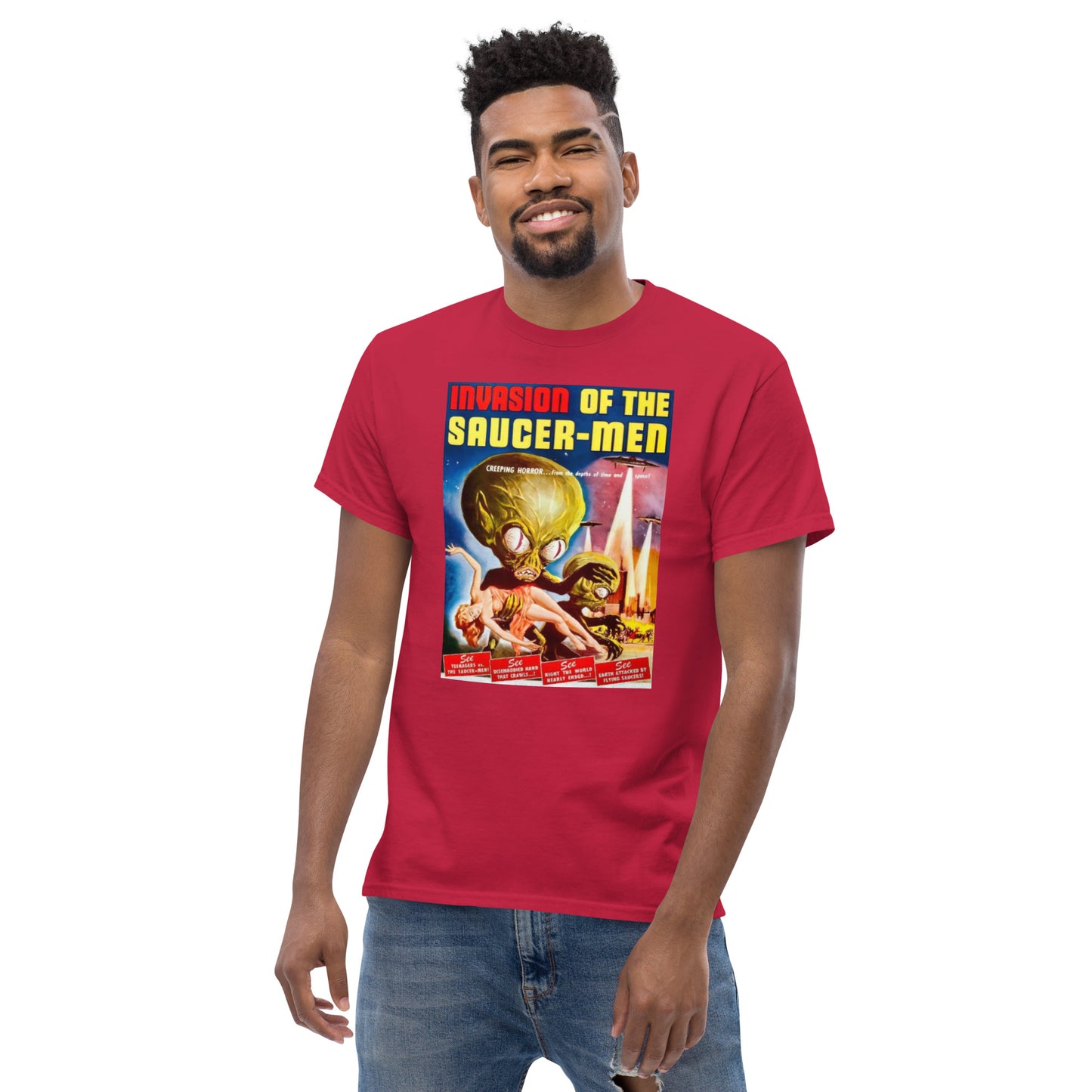 INVASION OF THE SAUCER-MEN MEN'S CLASSIC TEE