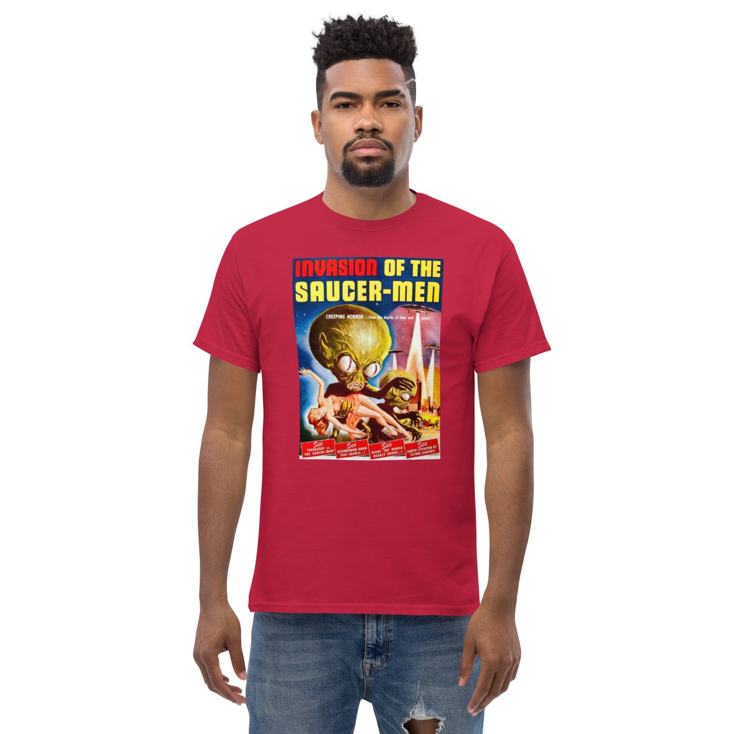 INVASION OF THE SAUCER-MEN MEN'S CLASSIC TEE