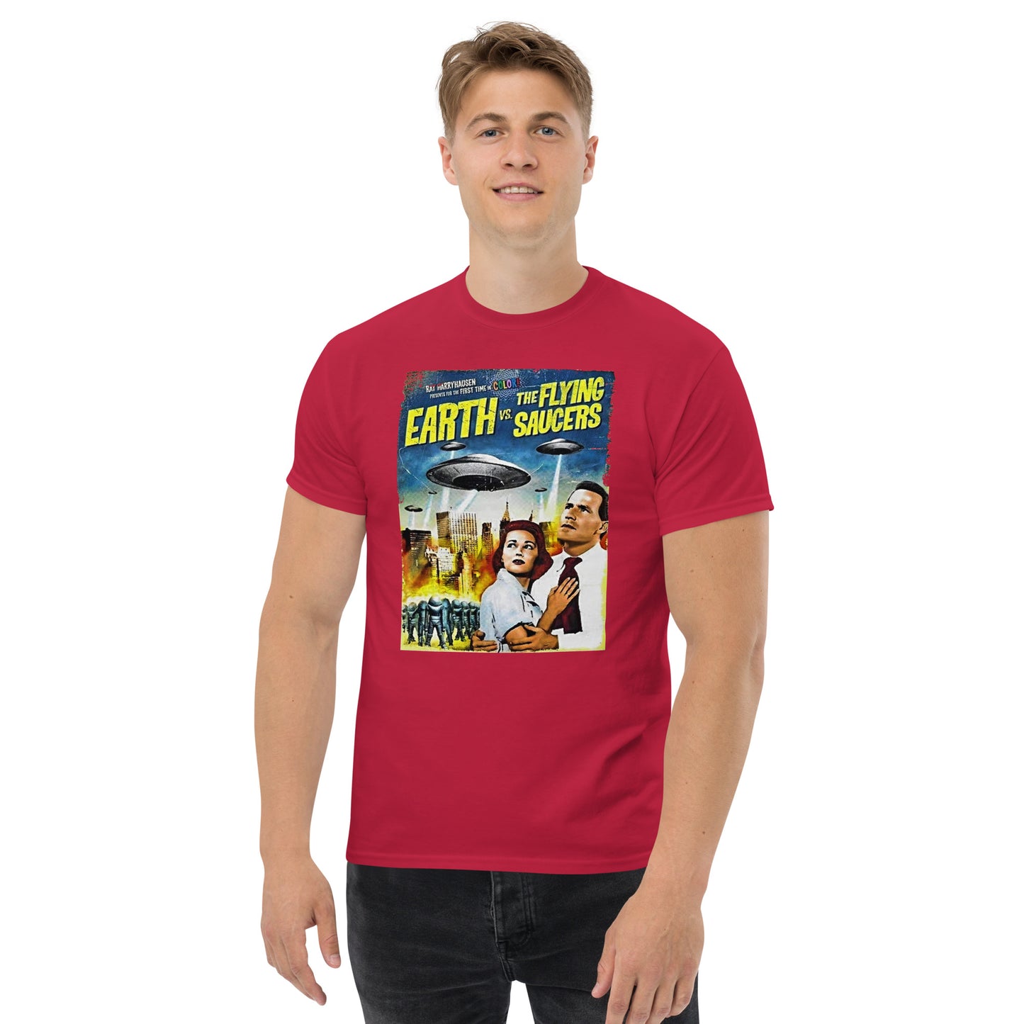 EARTH VS FLYING SAUCERS MEN'S CLASSIC TEE