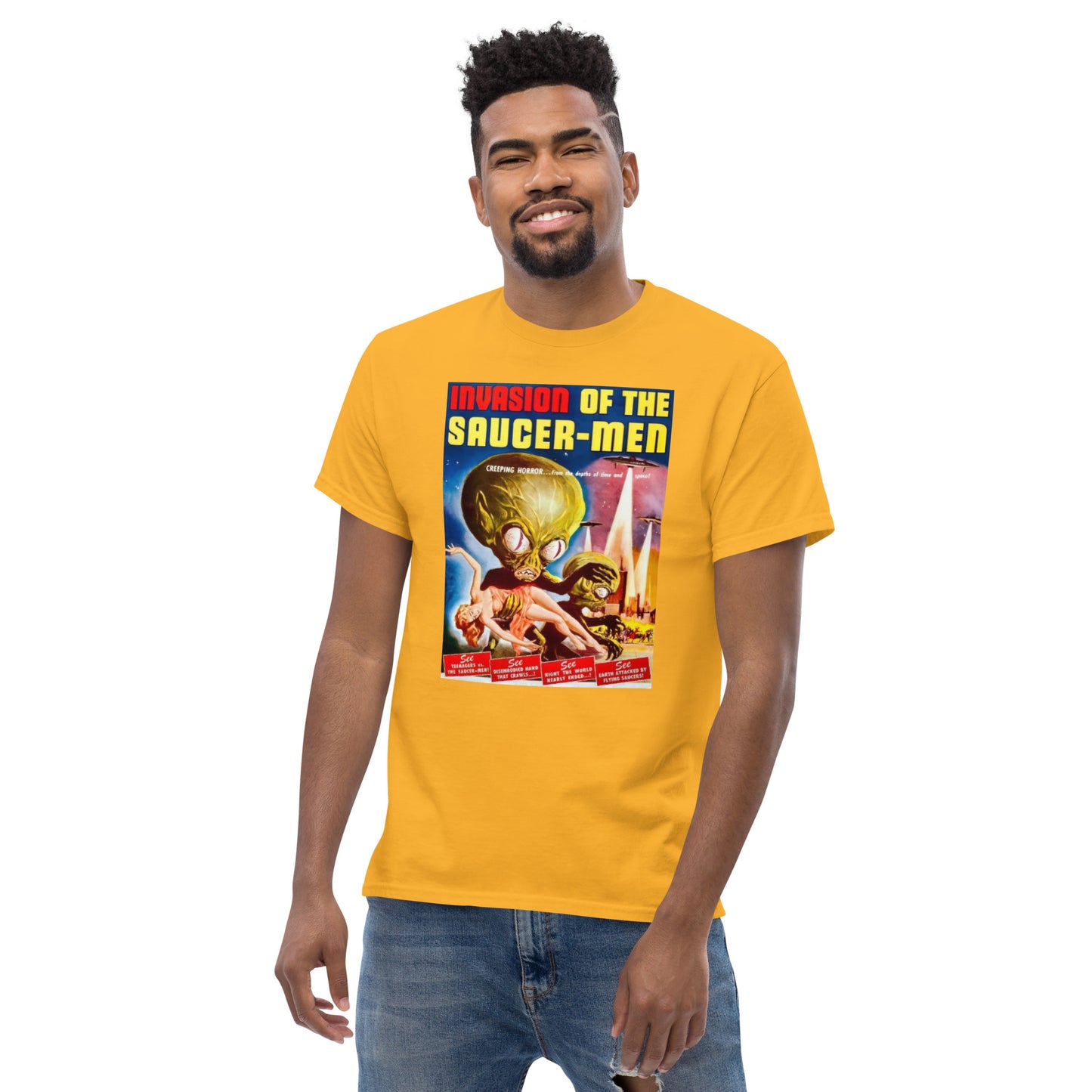 INVASION OF THE SAUCER-MEN MEN'S CLASSIC TEE