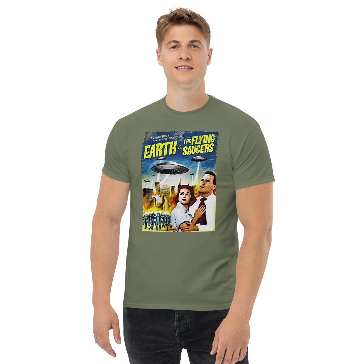 EARTH VS FLYING SAUCERS MEN'S CLASSIC TEE