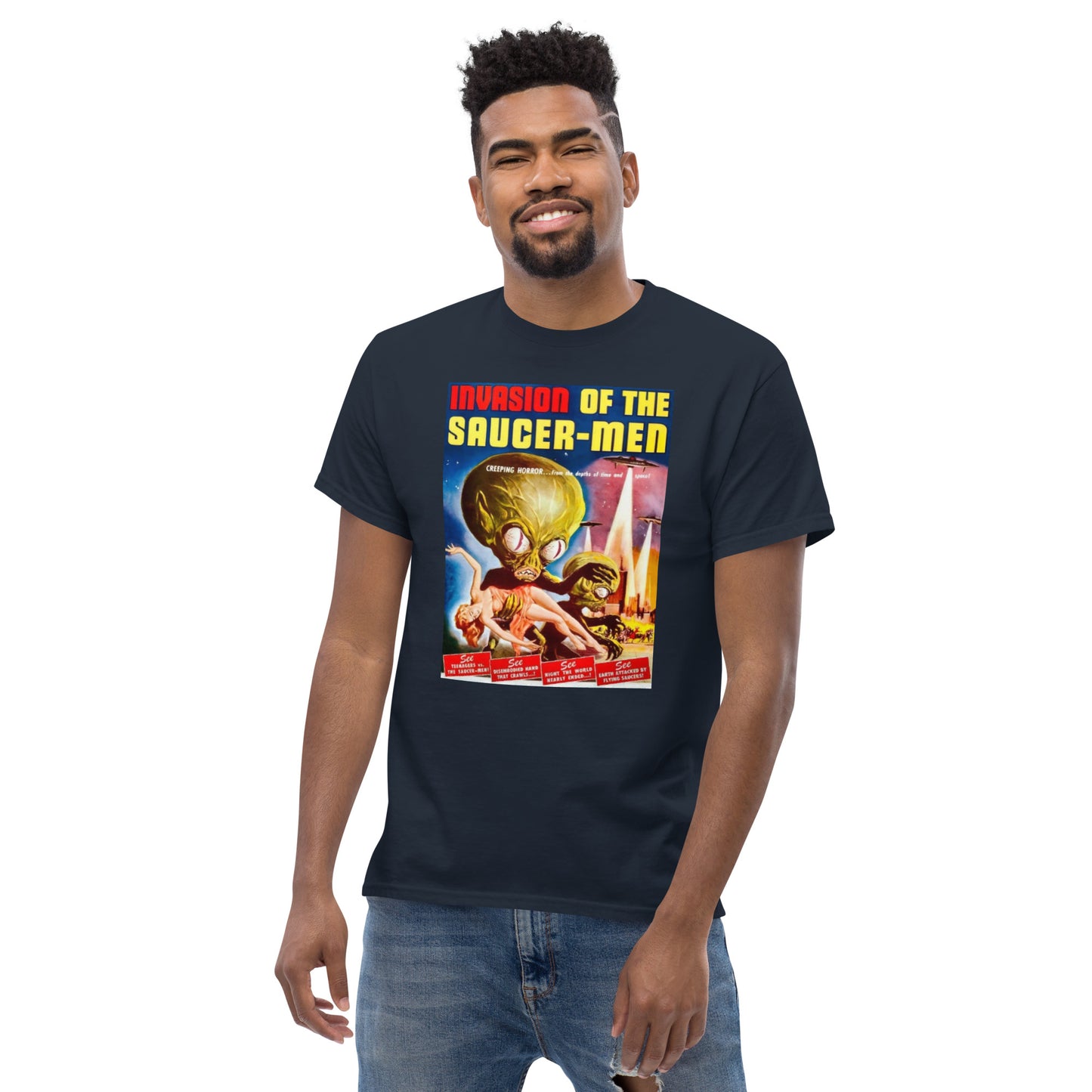 INVASION OF THE SAUCER-MEN MEN'S CLASSIC TEE