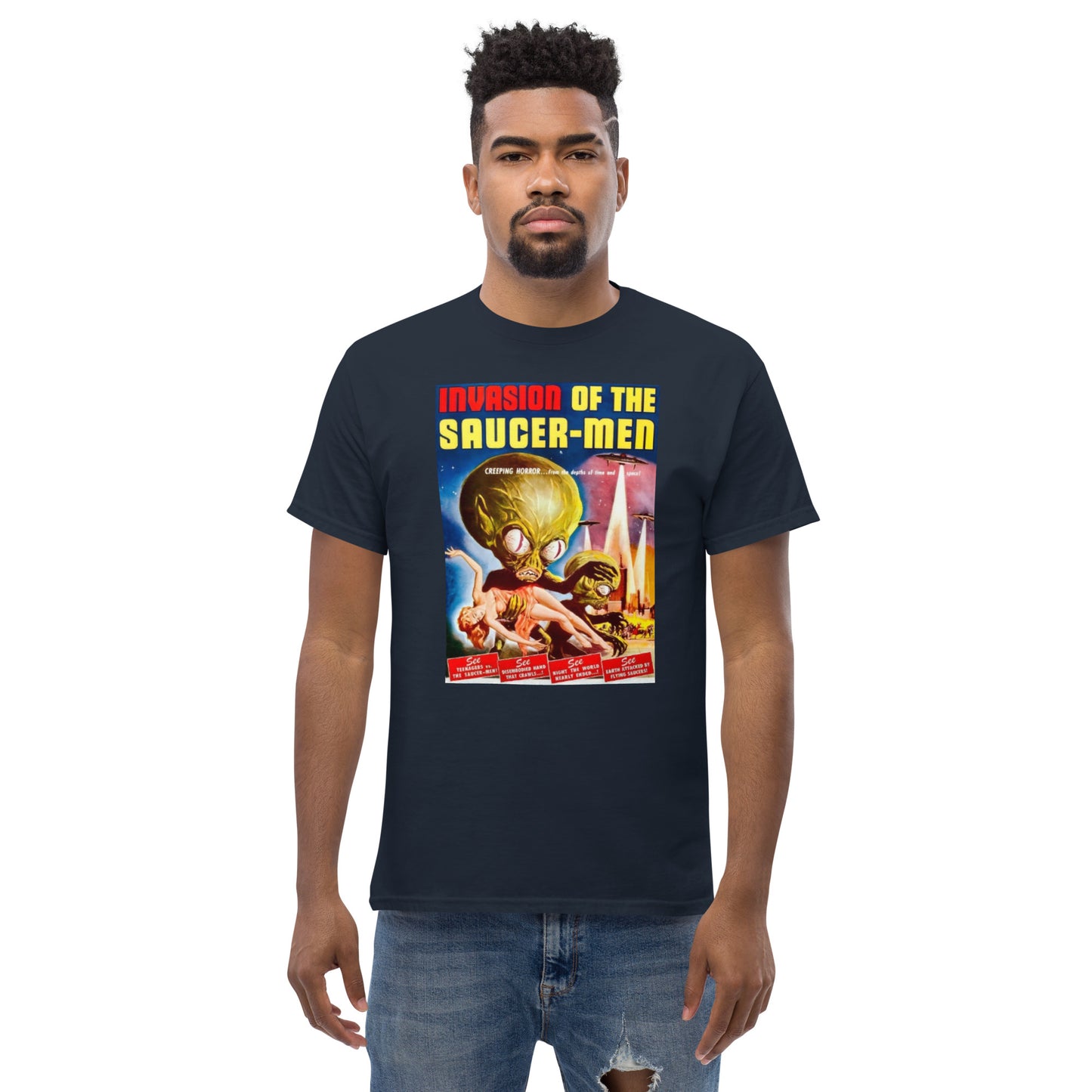 INVASION OF THE SAUCER-MEN MEN'S CLASSIC TEE
