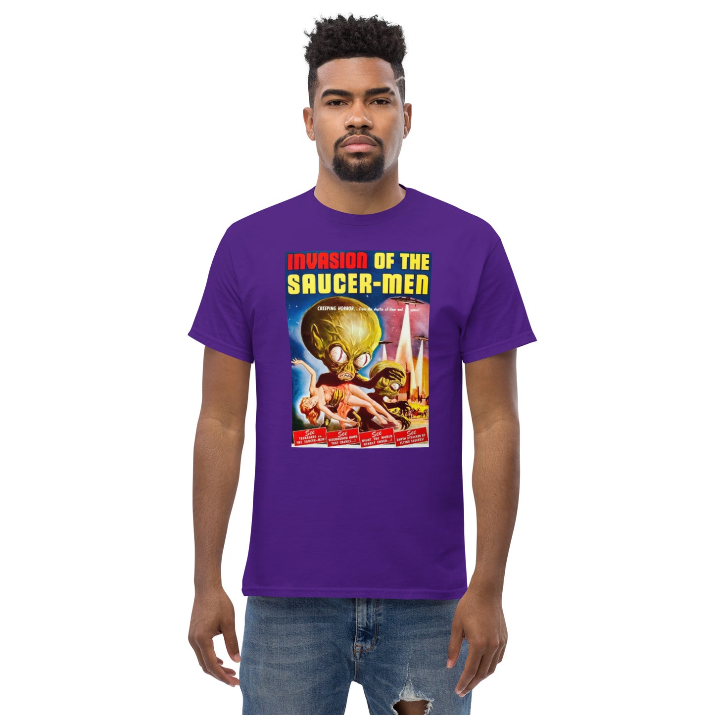 INVASION OF THE SAUCER-MEN MEN'S CLASSIC TEE