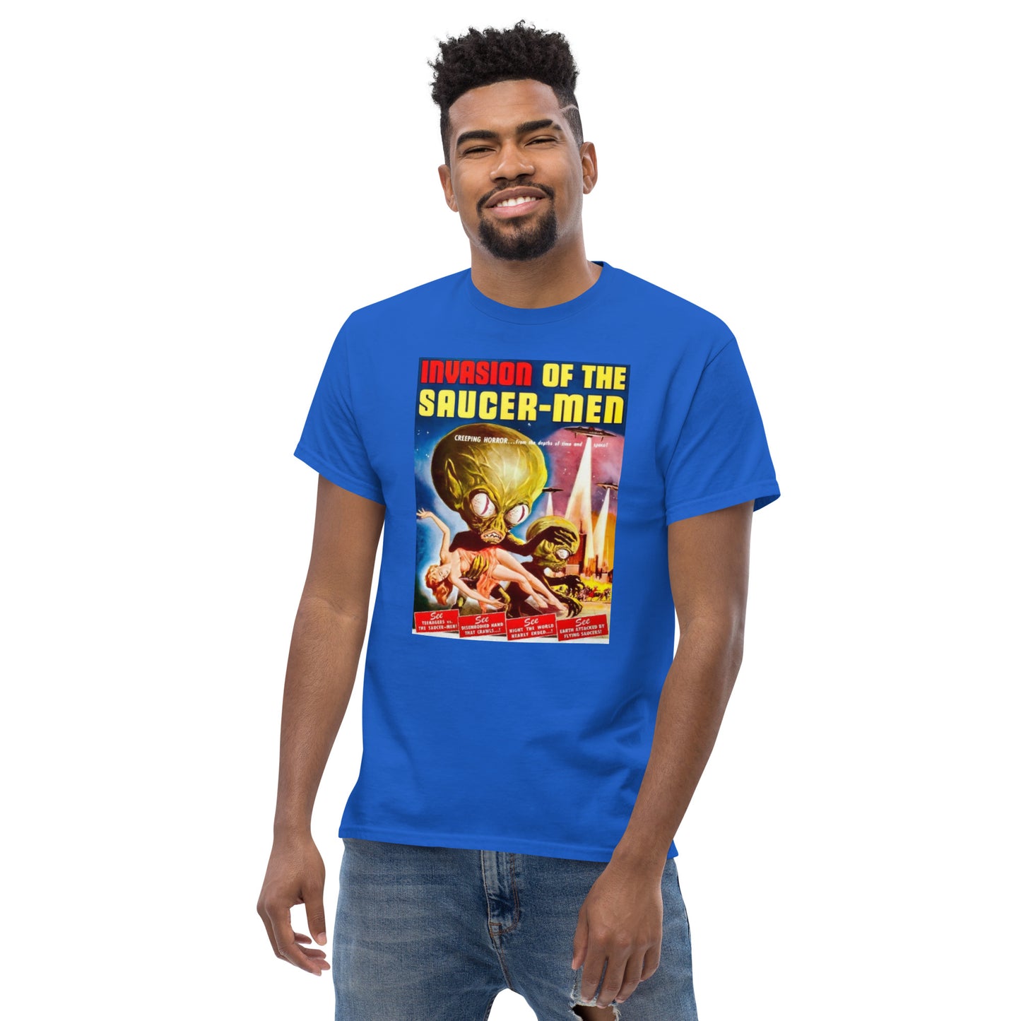 INVASION OF THE SAUCER-MEN MEN'S CLASSIC TEE