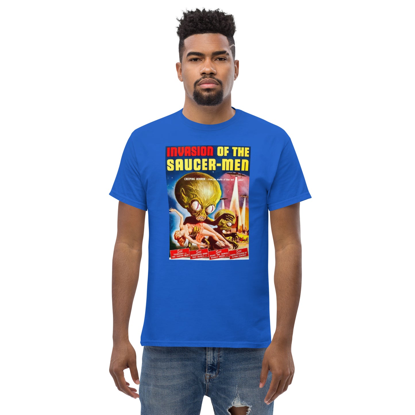 INVASION OF THE SAUCER-MEN MEN'S CLASSIC TEE