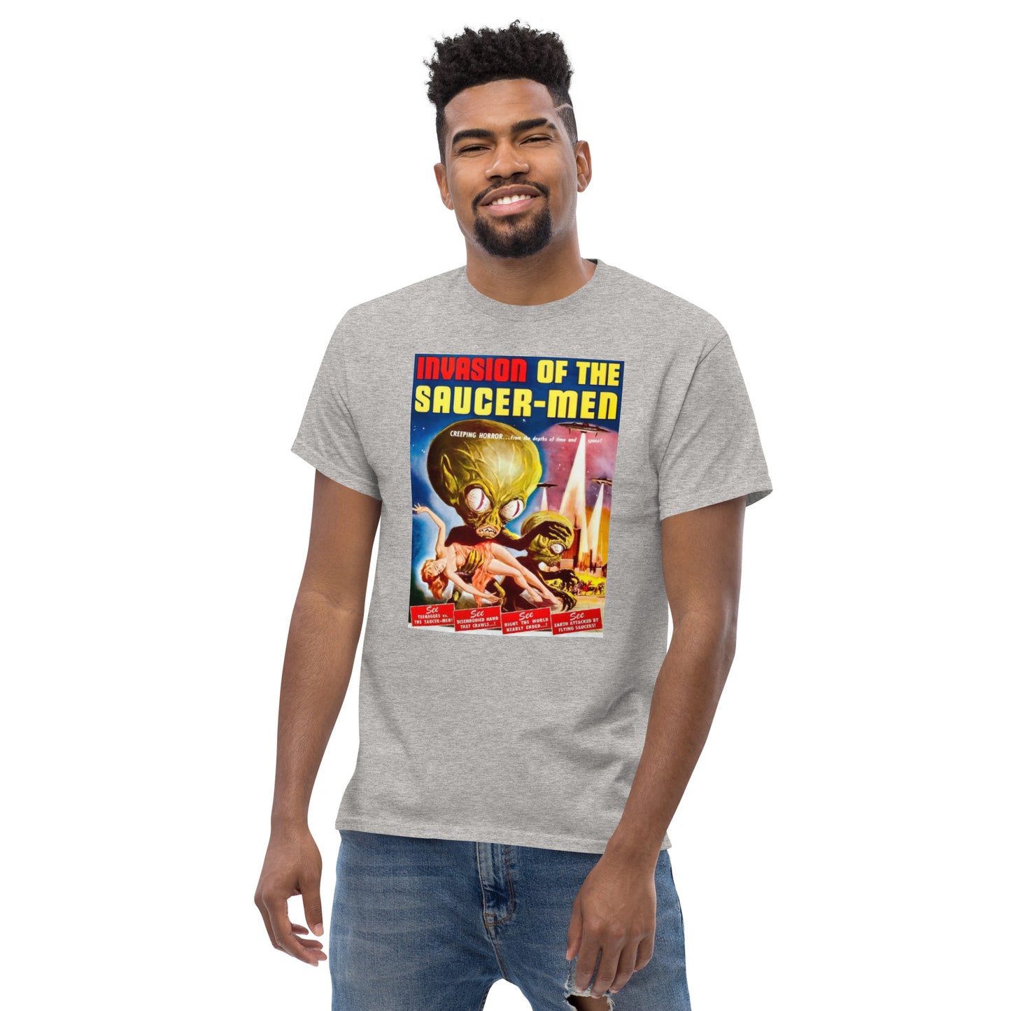 INVASION OF THE SAUCER-MEN MEN'S CLASSIC TEE