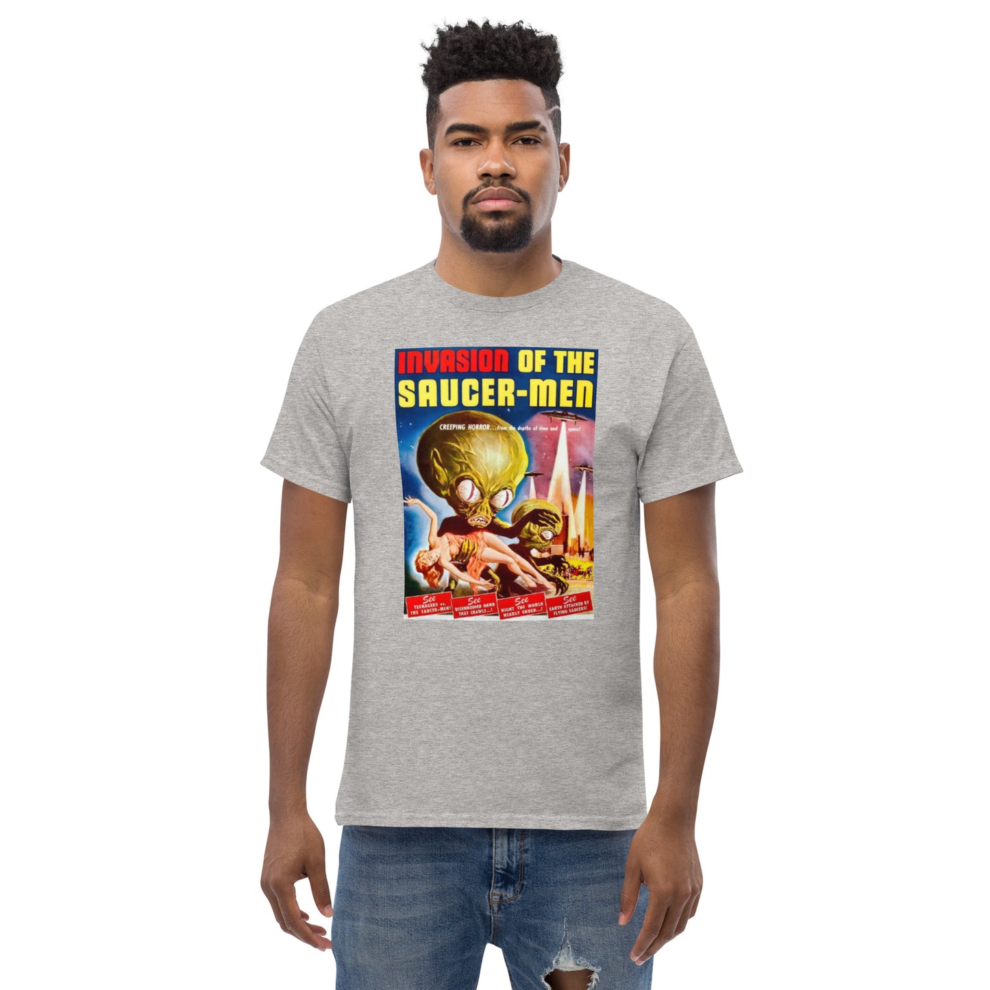 INVASION OF THE SAUCER-MEN MEN'S CLASSIC TEE