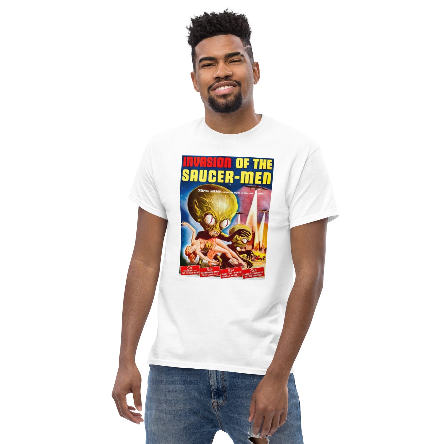 INVASION OF THE SAUCER-MEN MEN'S CLASSIC TEE
