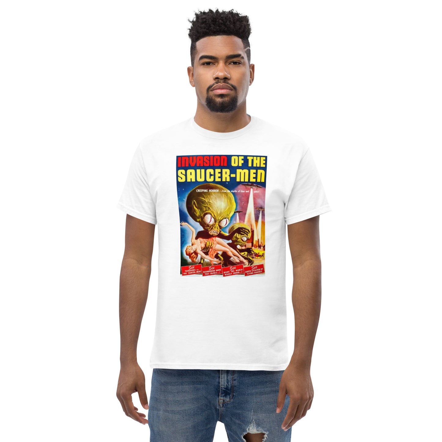INVASION OF THE SAUCER-MEN MEN'S CLASSIC TEE