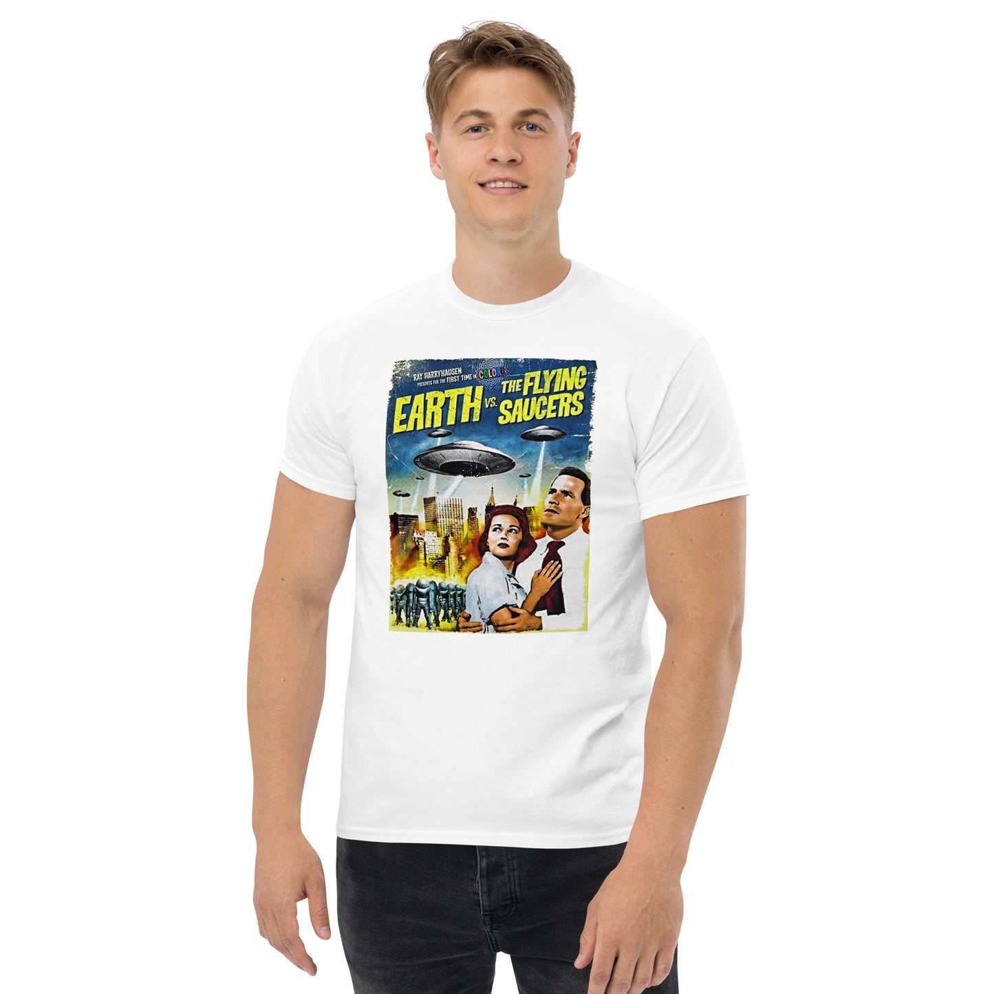EARTH VS FLYING SAUCERS MEN'S CLASSIC TEE